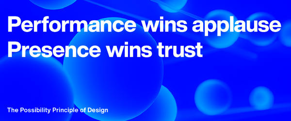 Why presence, not performance, builds trust